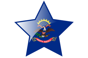 North Dakota Flag Star Icon flag
