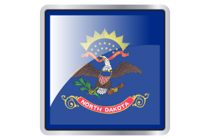 North Dakota Flag Square icon flag