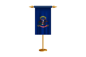 North Dakota Ceremonial Flag Vector Free flag