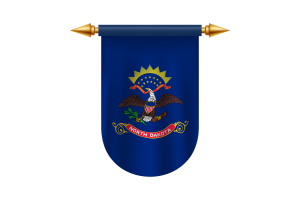 North Dakota Flag Emblem Vector Images flag