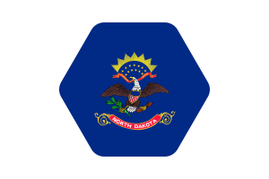 North Dakota Flag Vector Illustration flag