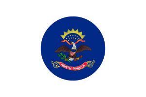 North Dakota Flag Circle Vector Free flag