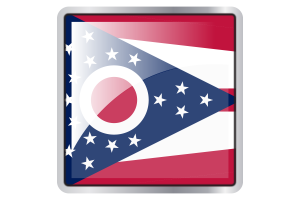 Ícono Cuadrado de la Bandera de Ohio flag