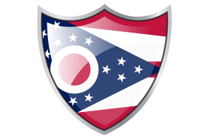 Escudo con la Bandera de Ohio flag