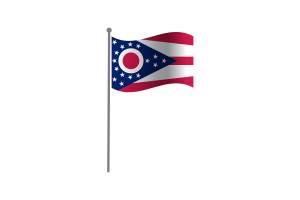 Bandera Ondeante de Ohio flag
