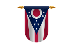 Imágenes Vectoriales del Emblema de la Bandera de Ohio flag