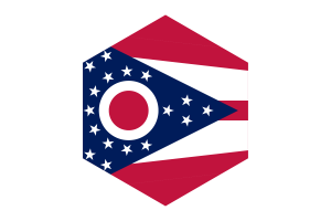 Forma Hexagonal de la Bandera de Ohio flag