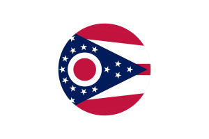 Vector Circular de la Bandera de Ohio Gratis flag