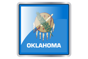 Icona Quadrata della Bandiera dell'Oklahoma flag