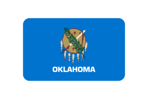 Forma Triangolare Arrotondata della Bandiera dell'Oklahoma flag