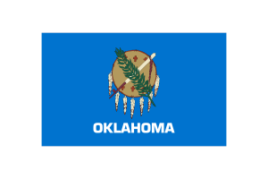 Illustrazione Vettoriale Triangolare della Bandiera dell'Oklahoma flag