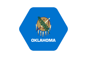 Illustrazione Vettoriale della Bandiera dell'Oklahoma flag