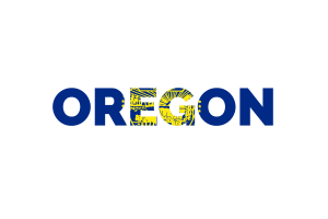 Oregon Text Art flag