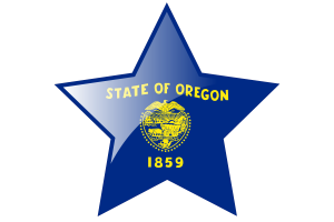 Oregon Flag Star Icon flag