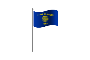 Waving Flag of Oregon flag