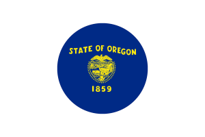 Oregon Flag Circle Vector Free flag