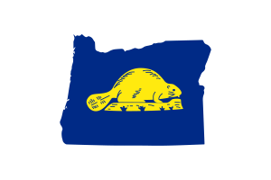 Emblem of Oregon Reverse flag