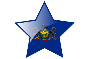 Pennsylvania Flag Star Icon flag