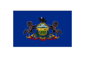 Pennsylvania Flag Triangle Vector Illustration flag