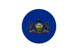 Pennsylvania Flag Circle Vector Free flag