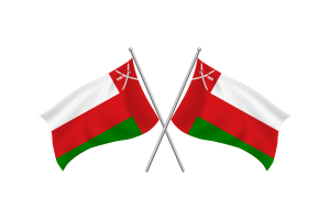 Oman Waving Friendship Flag flag