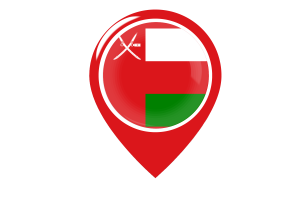 Oman Flag Map Pin Icon flag