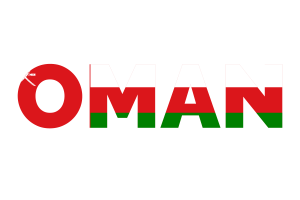 Oman Text Art flag