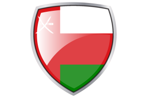 Oman Flag Couche Heraldic Shield flag