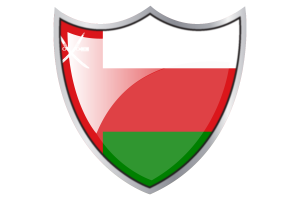 Shield with Flag of Oman flag