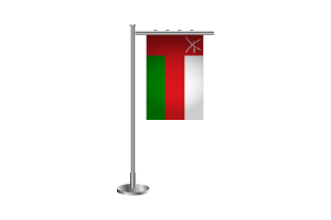 3d Oman Standing Flag flag