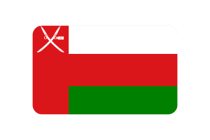 Oman Flag Triangle Rounded Shape flag