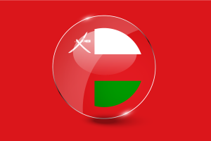 Oman Flag Glossy Round Button flag