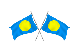 Palau Waving Friendship Flag flag