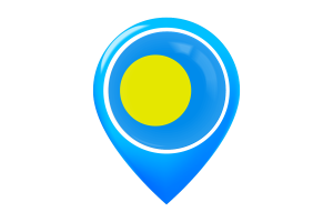 Palau Flag Map Pin Icon flag