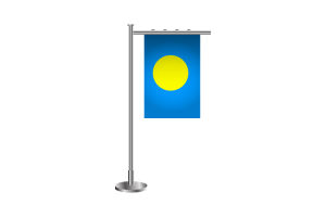 3d Palau Standing Flag flag