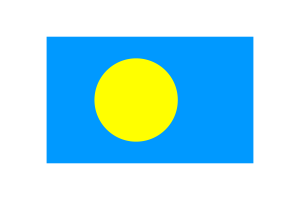 Palau Flag Triangle Vector Illustration flag