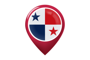 Panama Flag Map Pin Icon flag