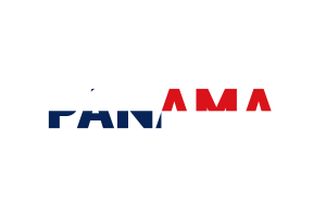 Panama Text Art flag