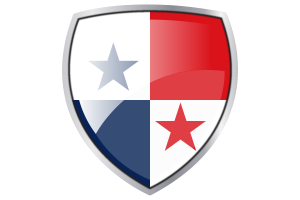 Panama Flag Couche Heraldic Shield flag