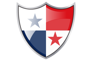 Shield with Flag of Panama flag