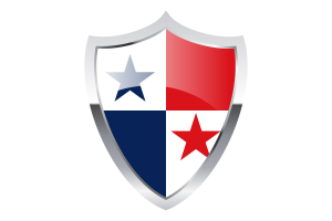 Panama Flag with Medieval Heater Shield flag