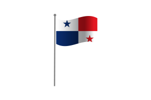 Waving Flag of Panama flag