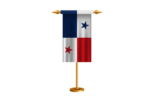 Panama Ceremonial Flag Vector Free flag