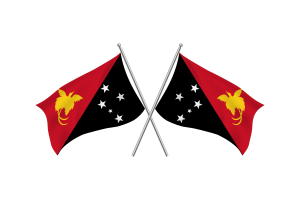 Papua New Guinea Waving Friendship Flag flag