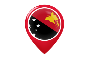 Papua New Guinea Flag Map Pin Icon flag