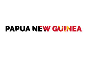 Papua New Guinea Text Art flag