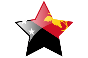 Papua New Guinea Flag Star Icon flag