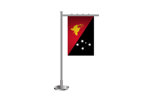 3d Papua New Guinea Standing Flag flag