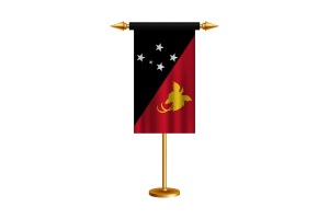 Papua New Guinea Ceremonial Flag Vector Free flag
