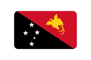 Papua New Guinea Flag Triangle Rounded Shape flag